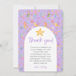 Invitación Fotos de cumpleaños de Sirena Gracias