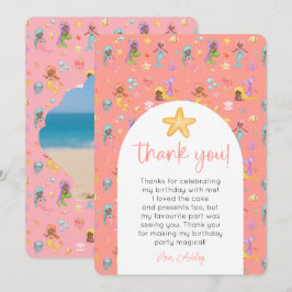 Invitación Fotos de cumpleaños de Sirena Gracias