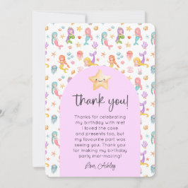 Invitación Fotos de cumpleaños de Sirena Gracias