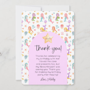 Invitación Fotos de cumpleaños de Sirena Gracias