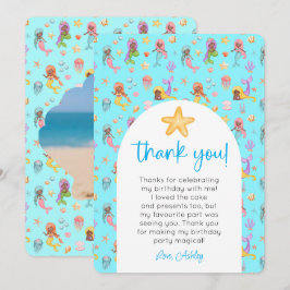 Invitación Fotos de cumpleaños de Sirena Gracias