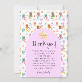 Invitación Fotos de cumpleaños de Sirena Gracias