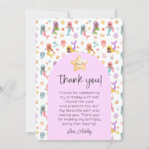 Invitación Fotos de cumpleaños de Sirena Gracias