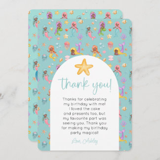 Invitación Fotos de cumpleaños de Sirena Gracias