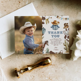 Invitación Fotos de cumpleaños de Western First Rodeo