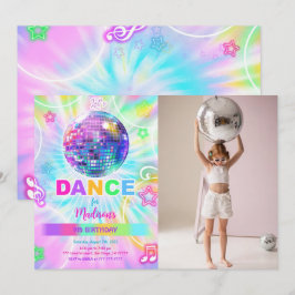 Invitación Fotos de cumpleaños del Baile Arcoiris