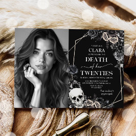 Invitación Fotos de cumpleaños número 30 de la floral Death t