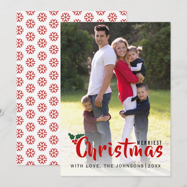 Invitación Fotos de fotos modernas de los mejores Navidades (Anverso / Reverso)