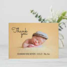 Invitación Fotos de fuentes retro - Gracias Nota