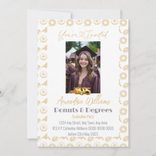Invitación Fotos de Graduación Donuts y Títulos 2025