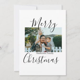 Invitación Fotos de la familia Feliz Navidad, moderno, elegan