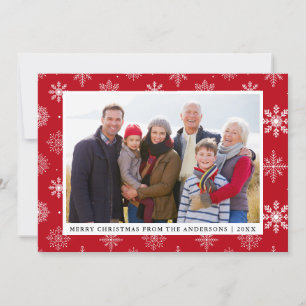 Invitación Fotos de la familia navideña Fotos de nieve Tarjet