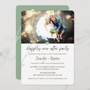 Invitación Fotos de la fiesta de bodas, felices para siempre