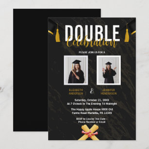 Invitación Fotos de la fiesta de graduación de la Doble Celeb