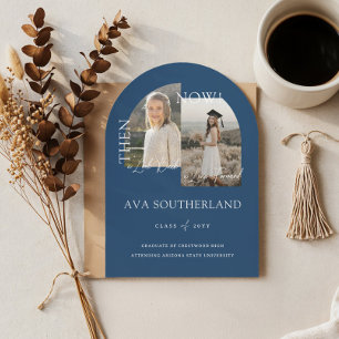 Invitación Fotos de la fiesta de graduación moderna y mínima