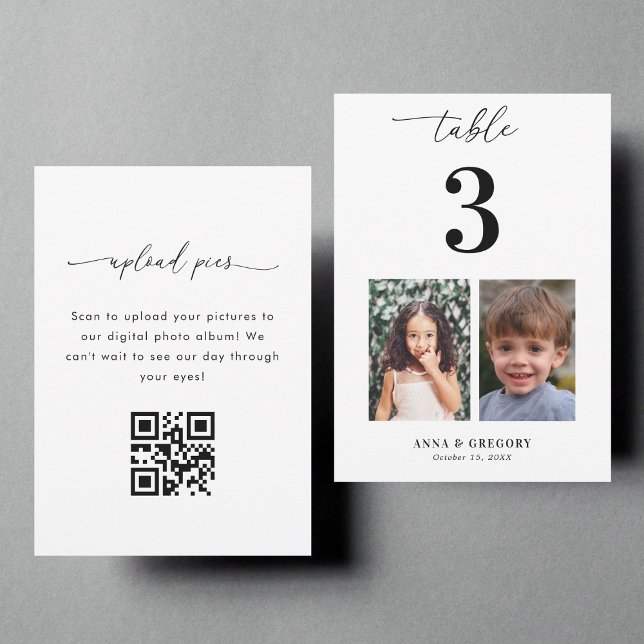 Invitación Fotos de la infancia Código Qr Boda 5x7 (Subido por el creador)