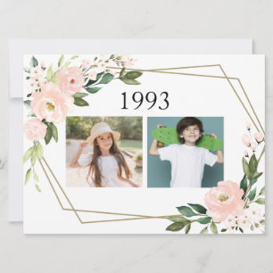 Invitación Fotos de la infancia de la pareja de recién casado