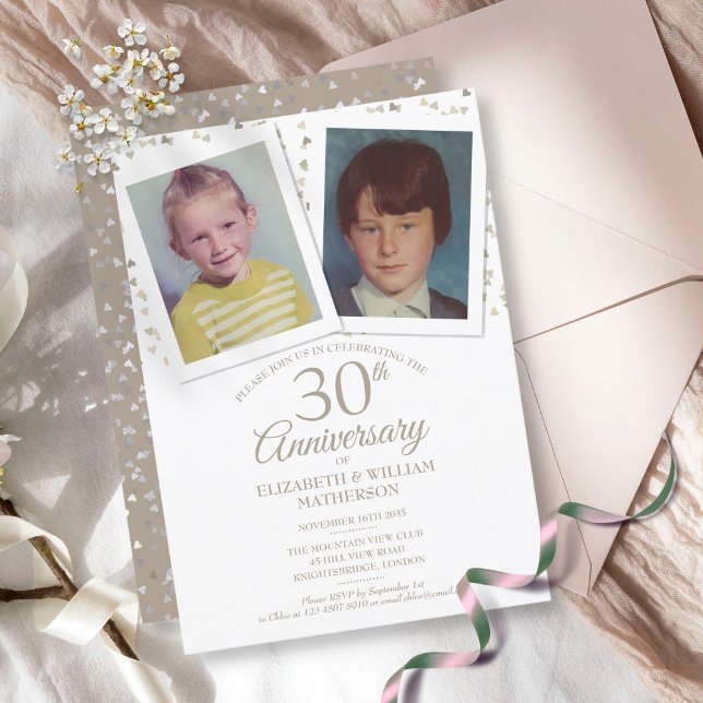 Invitación Fotos de la infancia del 30º aniversario de bodas  (Subido por el creador)