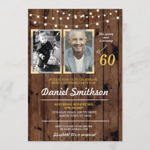Invitación Fotos de los hombres de la fiesta de cumpleaños so