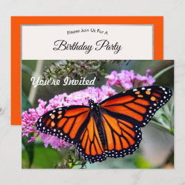 Invitación Fotos de mariposa monarca de bonito Cumpleaños