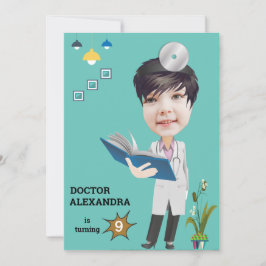 Invitación Fotos de médica Médica Femenina Cumpleaños Sensaci