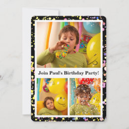 Invitación Fotos de personalizable Confetti Diseño Fiesta de 