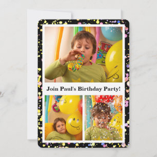 Invitación Fotos de personalizable Confetti Diseño Fiesta de 