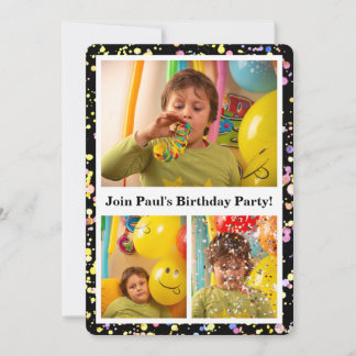 Invitación Fotos de personalizable Confetti Diseño Fiesta de 