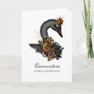 Invitación Fotos de Quinceañera del Cisne Negro