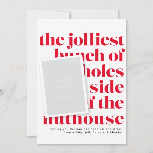 Invitación Fotos de retrato de tradición de feriado de Bunch  (Anverso)