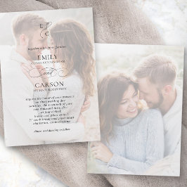 Invitación Fotos de Superposición de Vellum para Boda Elegant