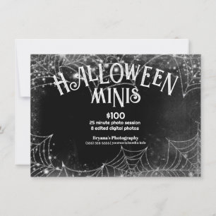 Invitación Fotos de telarañas de Halloween Minis