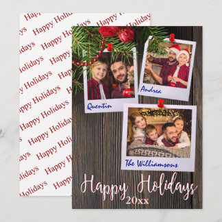 Invitación Fotos del Boletín Rustico de Felices Fiestas
