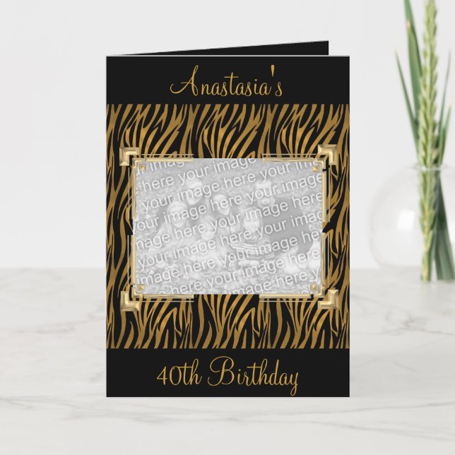 Invitación Fotos del evento de impresión de animales negros c (Anverso)