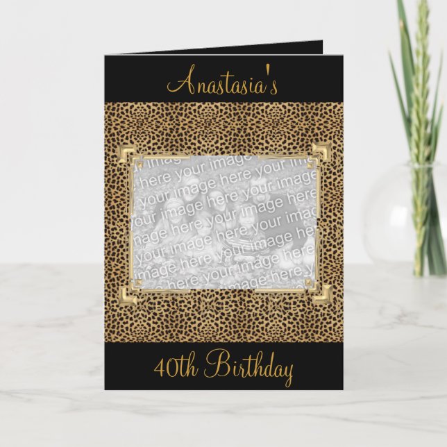 Invitación Fotos del evento de impresión de animales negros c (Anverso)