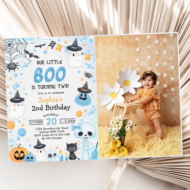 Invitación Fotos del segundo cumpleaños de Halloween Ghost Fi (Subido por el creador)