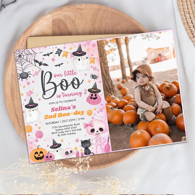 Invitación Fotos del segundo cumpleaños de Halloween Ghost Fi (Subido por el creador)