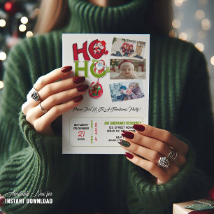 Invitación Fotos divertidas de fiestas de Navidad familiares 