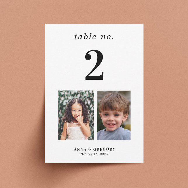 Invitación Fotos en la infancia 5x7 Tabla número 2 Boda (Subido por el creador)