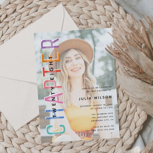 Invitación Fotos Expuestas CHAPTER (cualquier edad) Fiesta de (Subido por el creador)