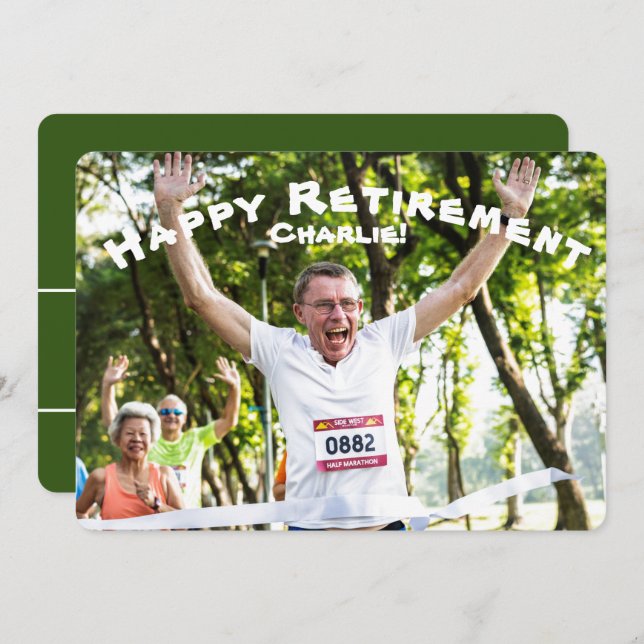 Invitación Fotos: Feliz Jubilación (Anverso / Reverso)