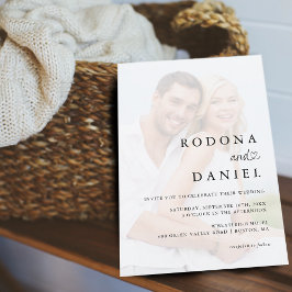 Invitación Fotos Minimalistas Modernas de Boda