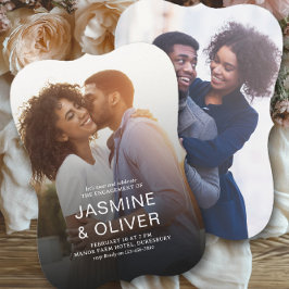 Invitación Fotos modernas de compromiso de sangre completa Fi