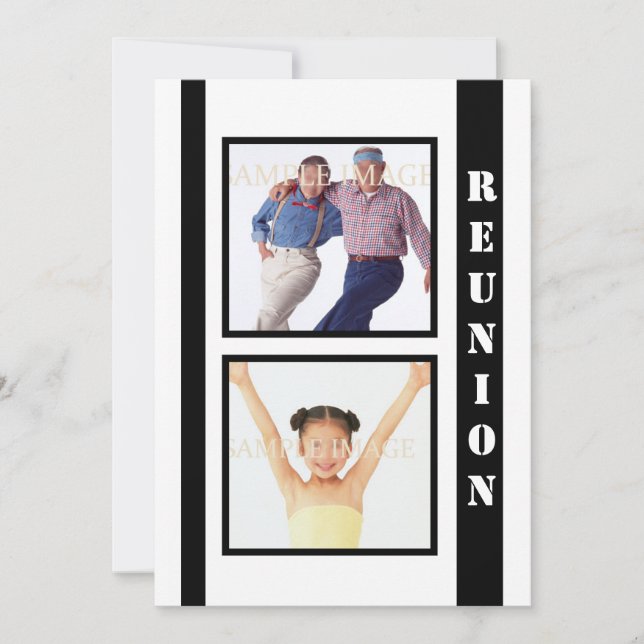 Invitación Fotos modernas de la familia Reunión PERSONALIZADA (Anverso)
