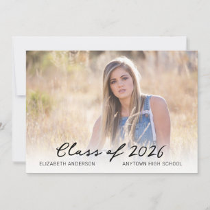 Invitación Fotos Modernas Graduación Clase de 2026