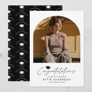 Invitación Fotos modernas simples de felicitaciones por gradu