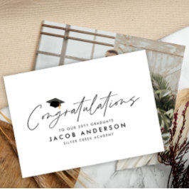 Invitación Fotos modernas simples de felicitaciones por gradu