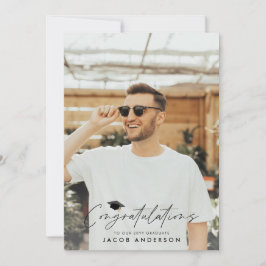 Invitación Fotos modernas simples de felicitaciones por gradu