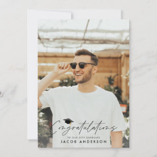 Invitación Fotos modernas simples de felicitaciones por gradu