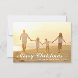 Invitación Fotos navideñas felices con puntos verdes - Tarjet